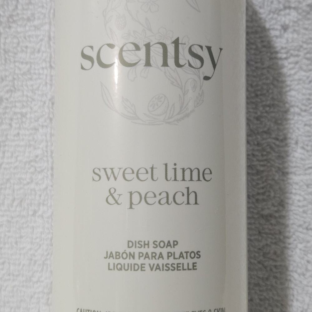 Scentsy Sweet Lime & Peach Dish Soap 16 oz New Fruity Citrus Scent